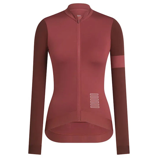 RAPHA Pro Team Training Long Sleeve Women AW2023 - Red/Rusty Red-Velodrom