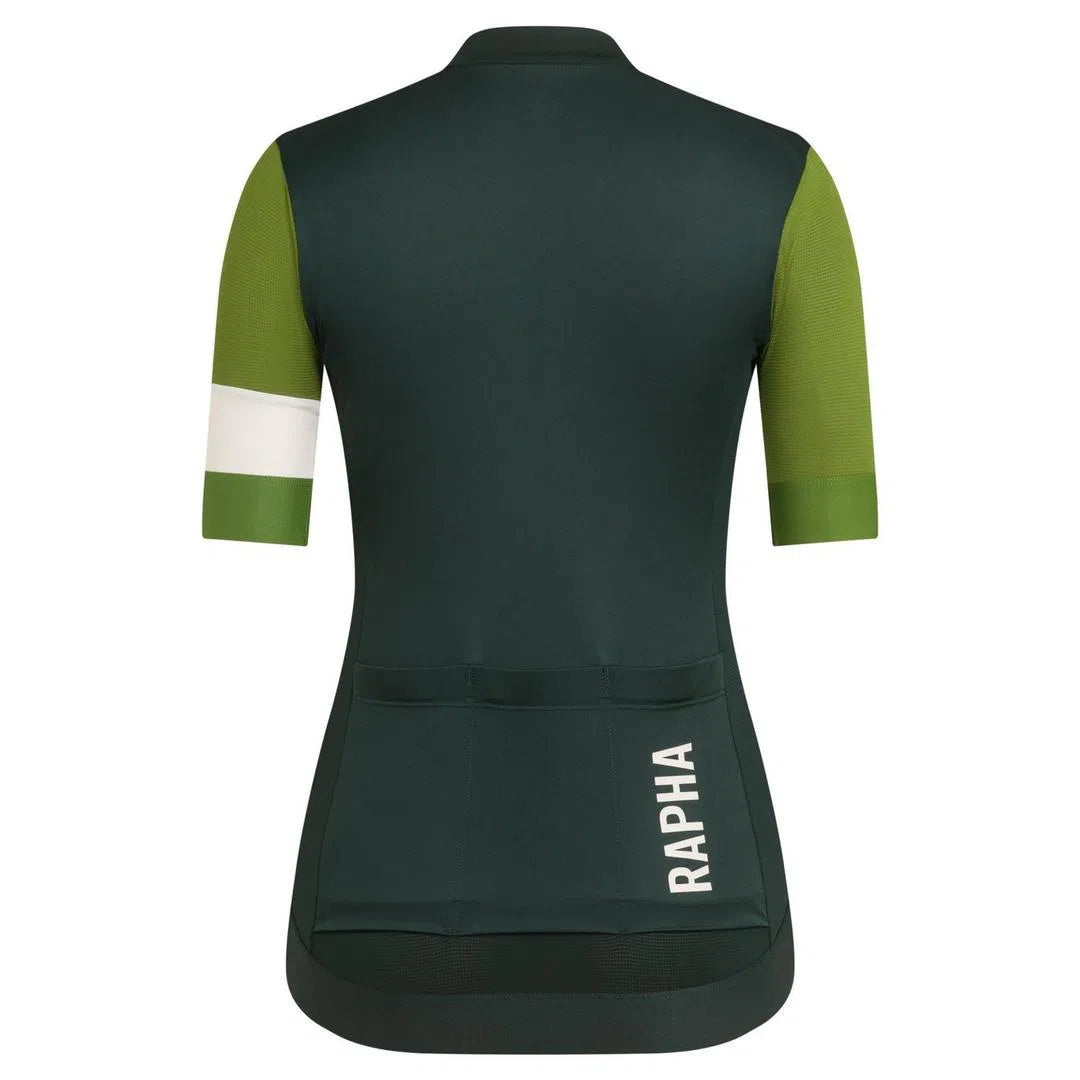 RAPHA Pro Team Training Women Jersey - SCL Dark Green/Green-Velodrom