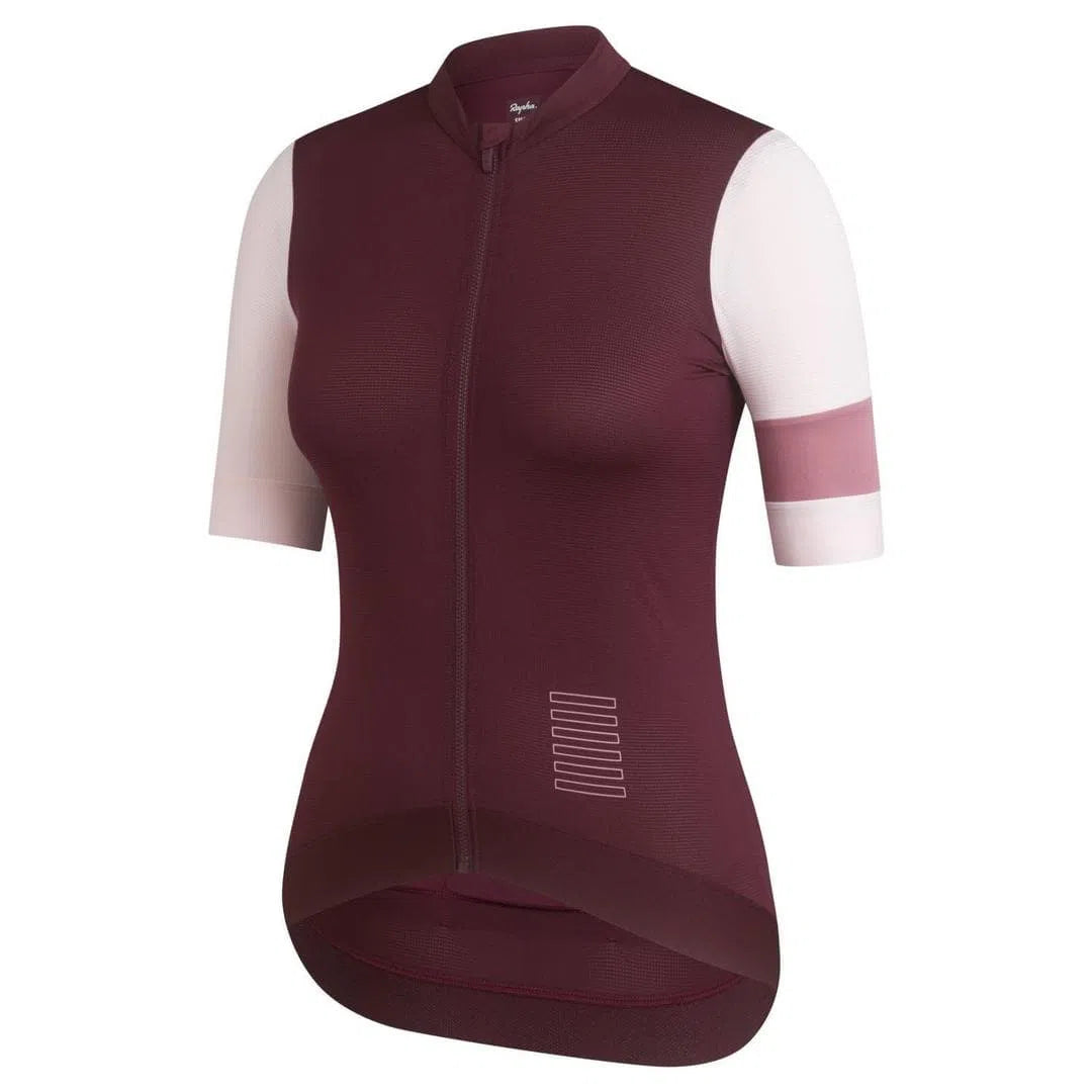 RAPHA Pro Team Training Women Jersey - WBS Wine/Pale Pink-Velodrom