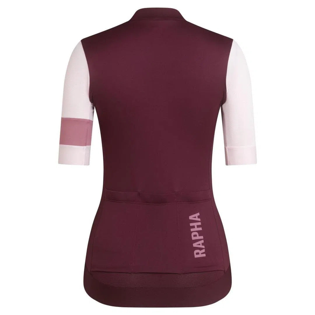 RAPHA Pro Team Training Women Jersey - WBS Wine/Pale Pink-Velodrom