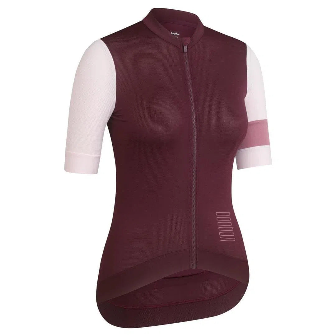 RAPHA Pro Team Training Women Jersey - WBS Wine/Pale Pink-Velodrom