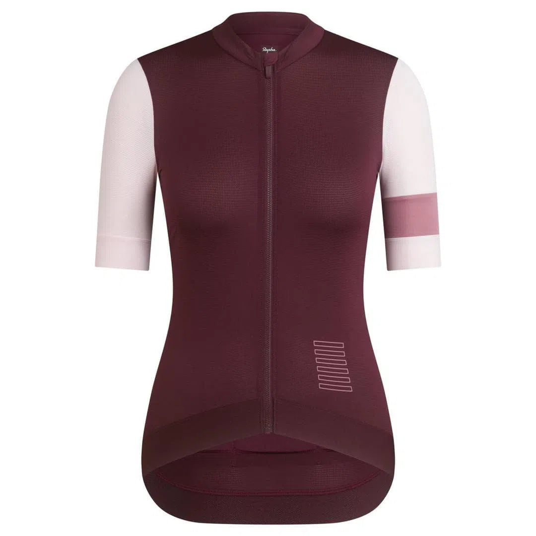 RAPHA Pro Team Training Women Jersey - WBS Wine/Pale Pink-Velodrom