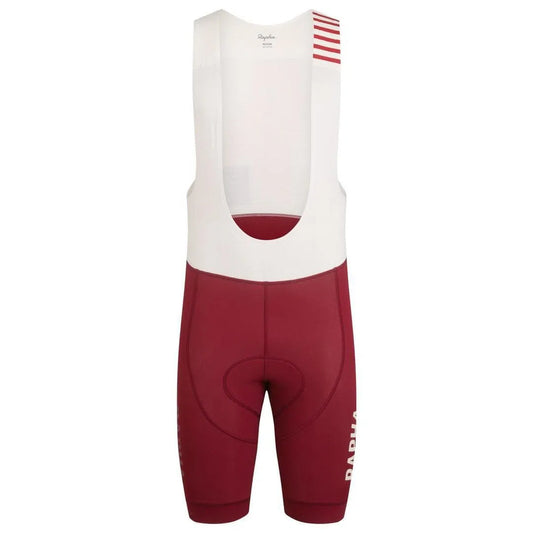 RAPHA Pro Team Winter Bib Shorts - BUB Burgundy/Off White-Velodrom