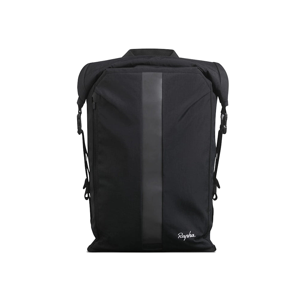 RAPHA Roll Top Backpack 20L - Black/Black-Velodrom