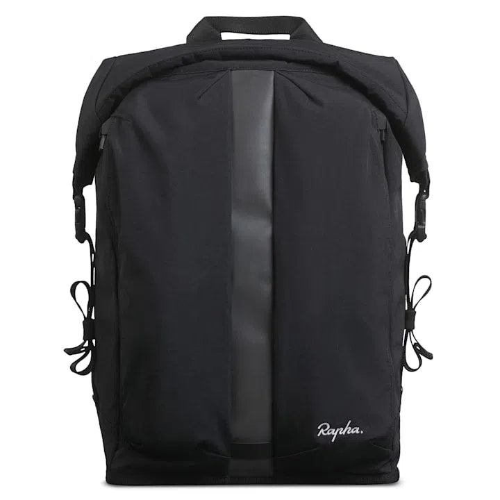 RAPHA Roll Top Backpack 30L - Black/Black-Velodrom