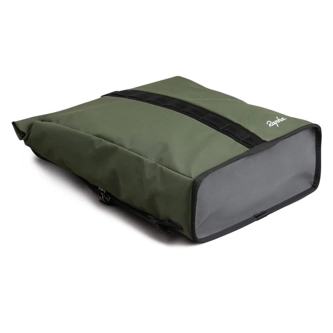 Rapha Roll Top Backpack Dark Green Default Velodrom Barcelona 