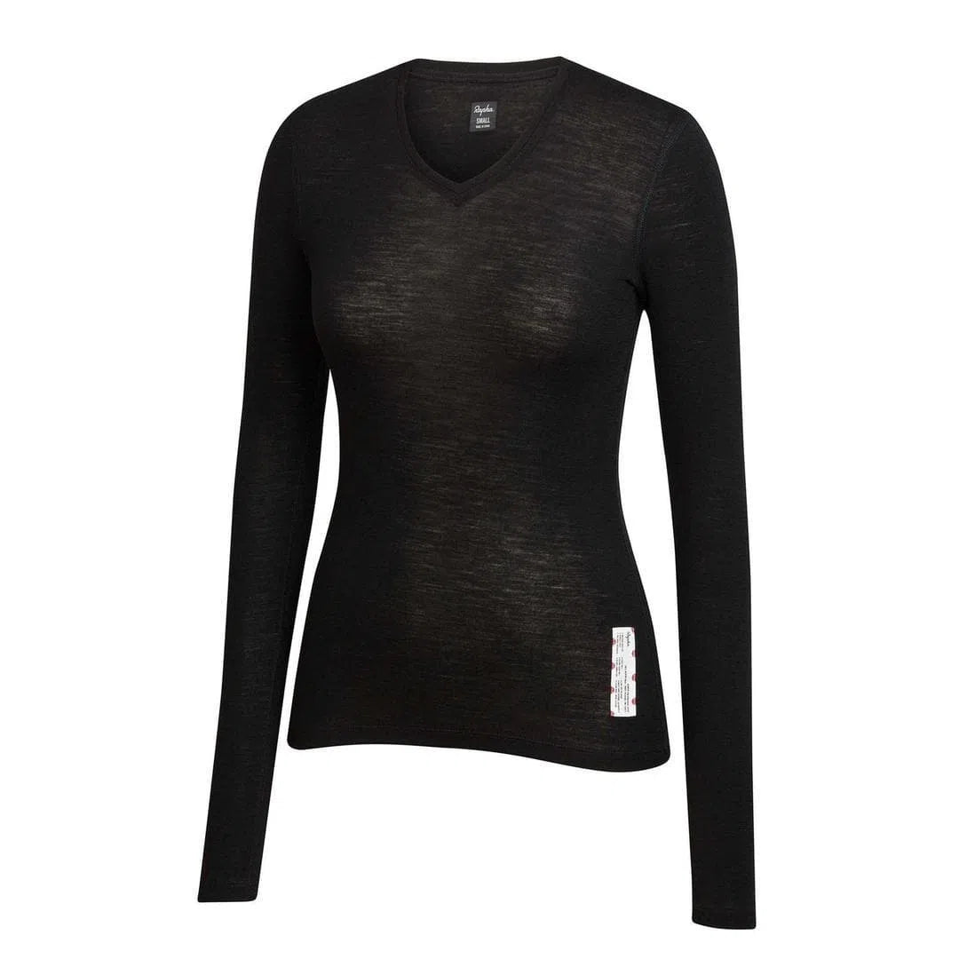 RAPHA Women Merino Base Layer Long sleeve - Black Default Velodrom Barcelona 