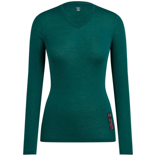 RAPHA Women Merino Base Layer Long Sleeve - Green Default Velodrom Barcelona 