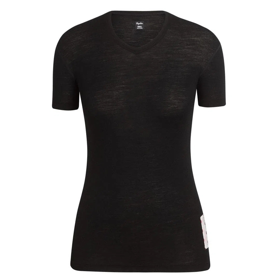 RAPHA Women Merino Base Layer short sleeve - Black Default Velodrom Barcelona 