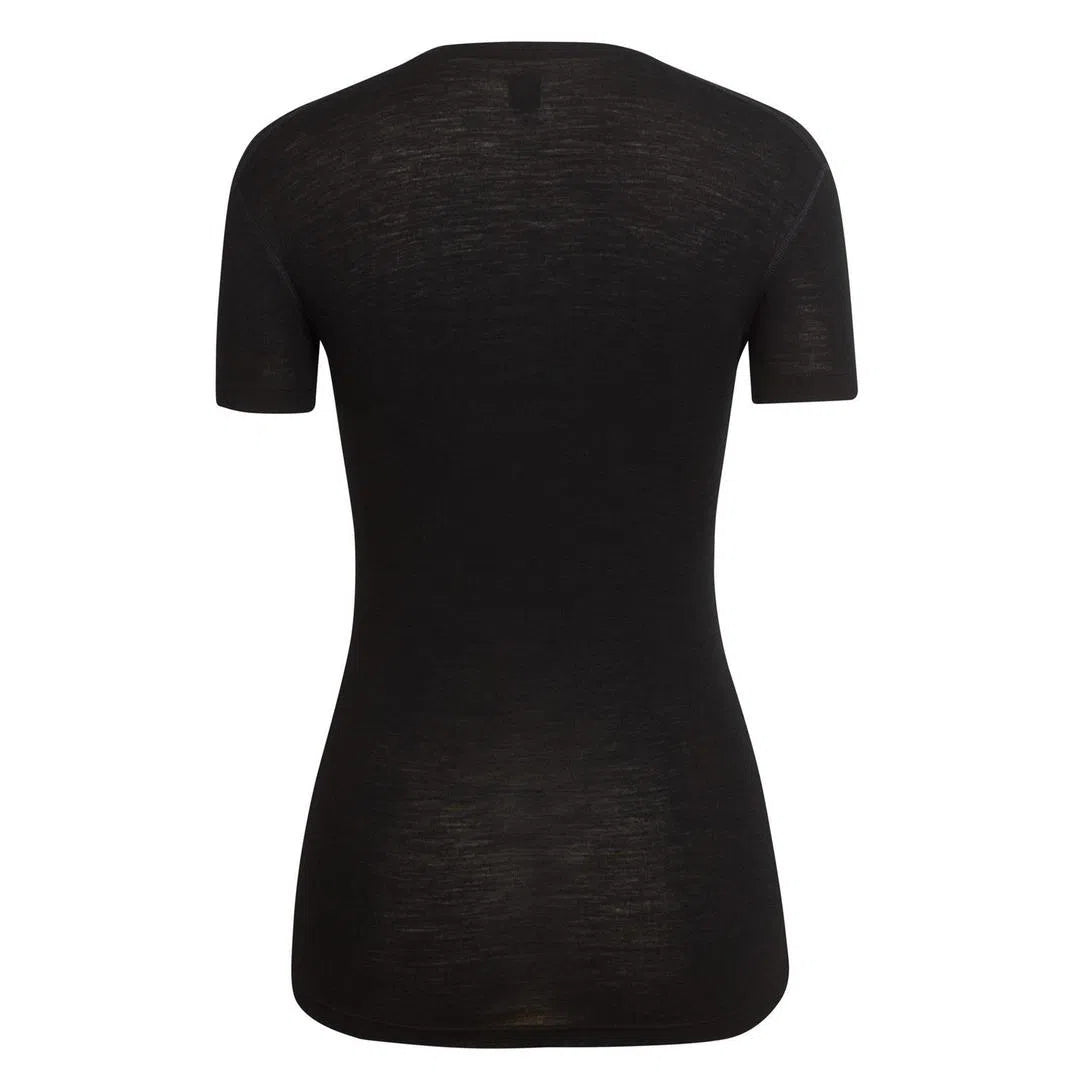 RAPHA Women Merino Base Layer Short Sleeve - Black-Velodrom