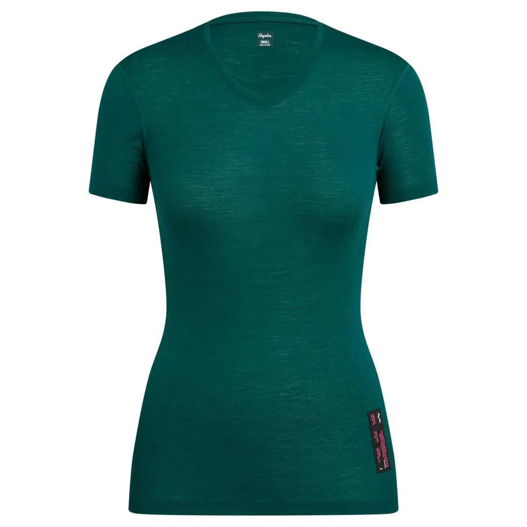 RAPHA Women Merino Base Layer short sleeve - Green-Velodrom