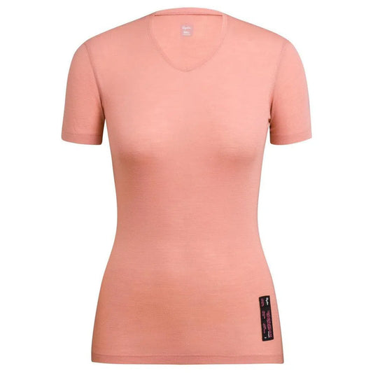 RAPHA Women Merino Base Layer short sleeve - Rose Default Velodrom Barcelona 