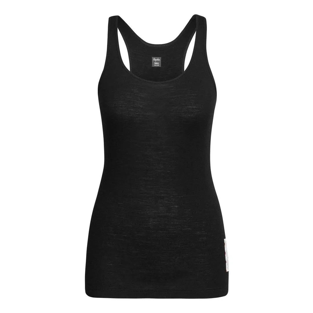 RAPHA Women Merino Base Layer Sleeveless - Black-Velodrom