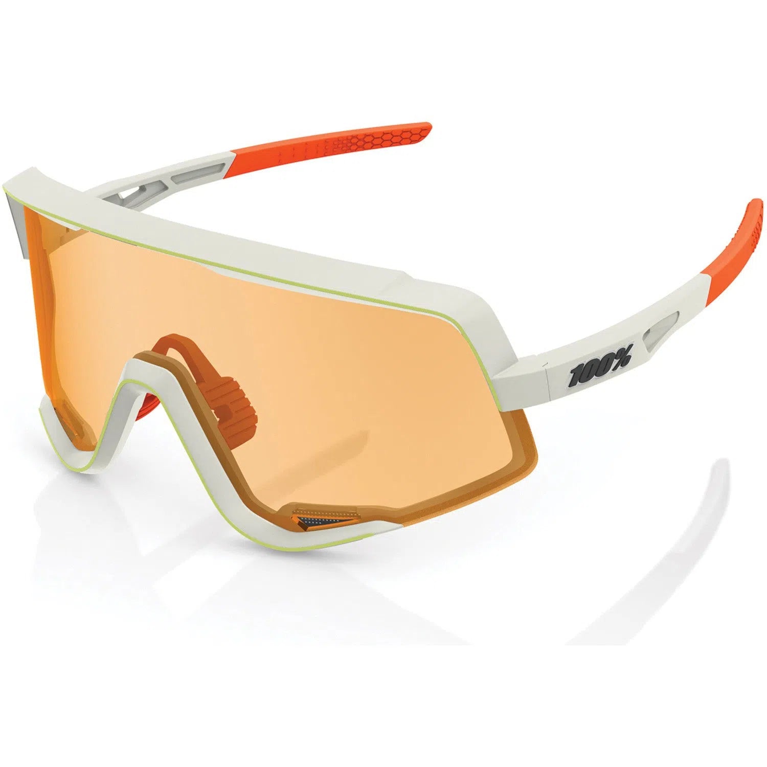 RIDE 100% Eyewear Glendale - Soft Tact Oxyfire White Persimmon Lens-Eyewear-82316166