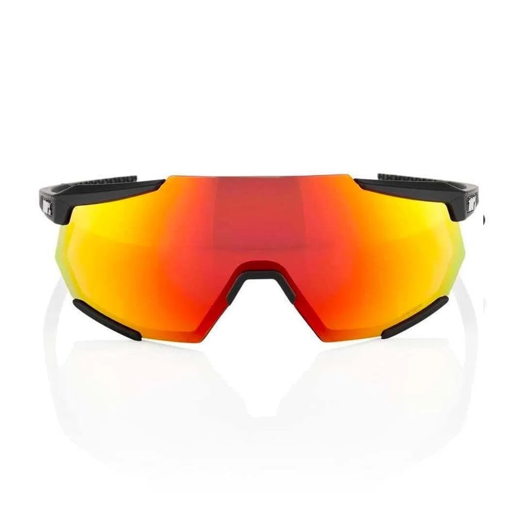 RIDE 100% Eyewear Racetrap - Soft Tact Black Hiper Red Multilayer Mirror Lens-Eyewear-99146630