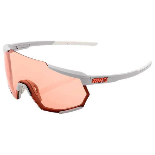 RIDE 100% Eyewear RACETRAP - Soft Tact Stone Grey HiPER Coral Lens-Eyewear-841269157438