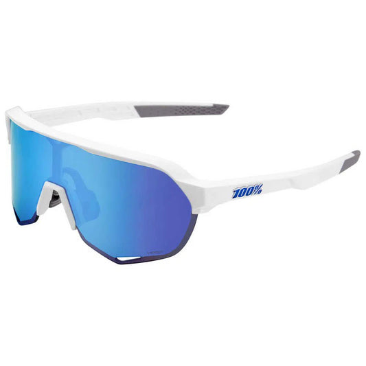 RIDE 100% Eyewear S2 - Matte White/Hiper Blue Multilayer Mirror Lens-Eyewear-841269157315