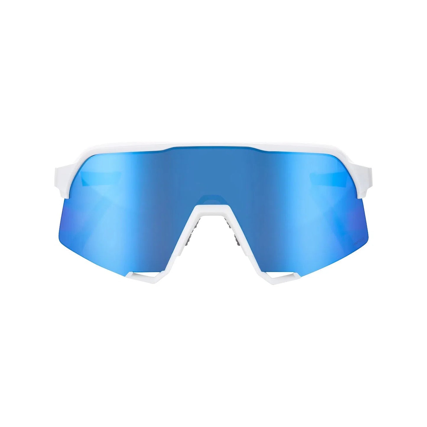 RIDE 100% Eyewear S3 - Matte White Hiper Blue Multilayer Mirror Lens-Eyewear-841269174329