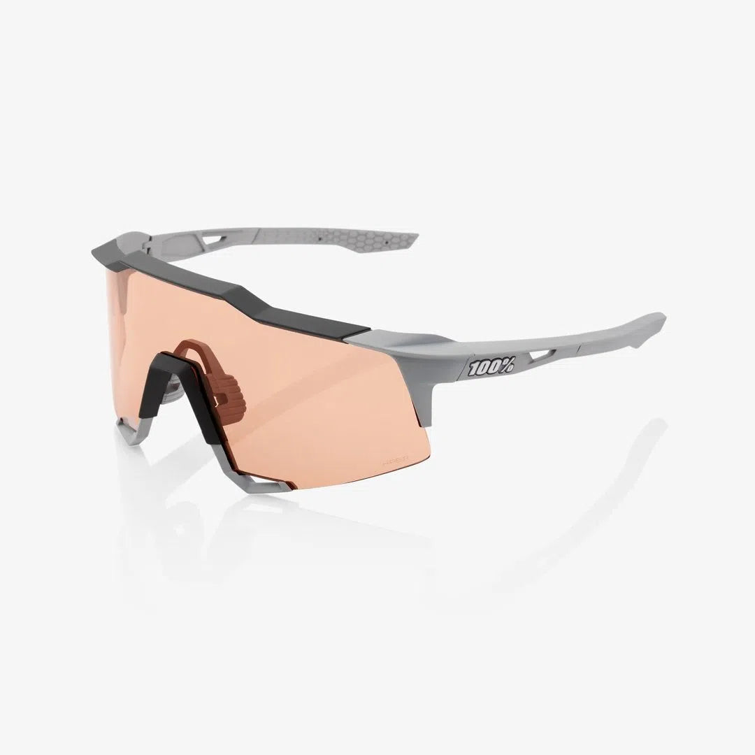 RIDE 100% Eyewear S3 - Soft Tact Stone Grey Hiper Coral Lens-Eyewear-00195206