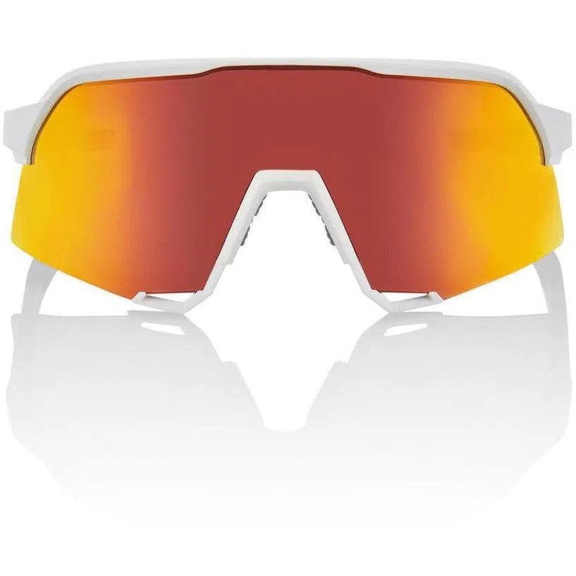 RIDE 100% Eyewear S3 Soft Tact White HiPER® Red Multilayer Mirror Lens Default 100% 