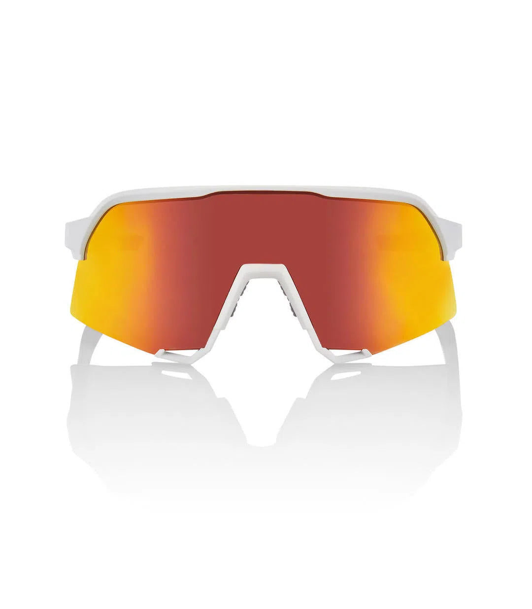 RIDE 100% Eyewear S3 - Soft Tact White Hiper Red Multilayer Mirror Lens-Eyewear-46152326