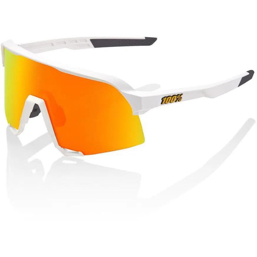 RIDE 100% Eyewear S3 Soft Tact White HiPER® Red Multilayer Mirror Lens Default 100% 