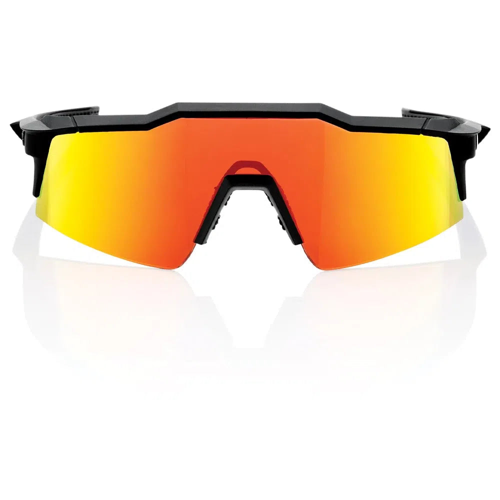 RIDE 100% Eyewear Speedcraft SL - Soft Tact Black Hiper Red Multilayer Mirror Lens-Eyewear-91798150