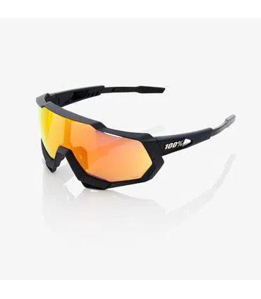 RIDE 100% Eyewear Speedcraft - Soft Tact Black Hiper Red Multilayer Mirror Lens-Eyewear-50157958