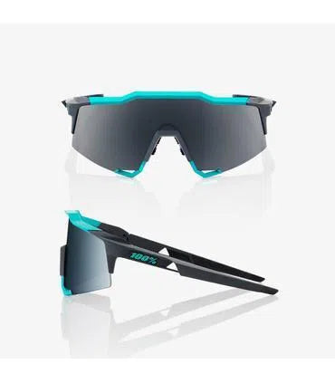 RIDE 100% Eyewear Speedcraft Soft Tact Celeste Green/Cement Grey - Black Mirror Len-Eyewear-68958854