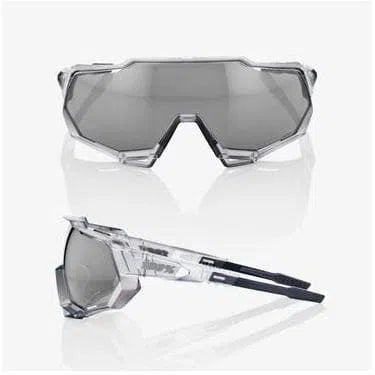 RIDE 100% Eyewear Speedtrap Matte Translucent Crystal Grey-HiPER Silver Mirror Lens Default 100% 