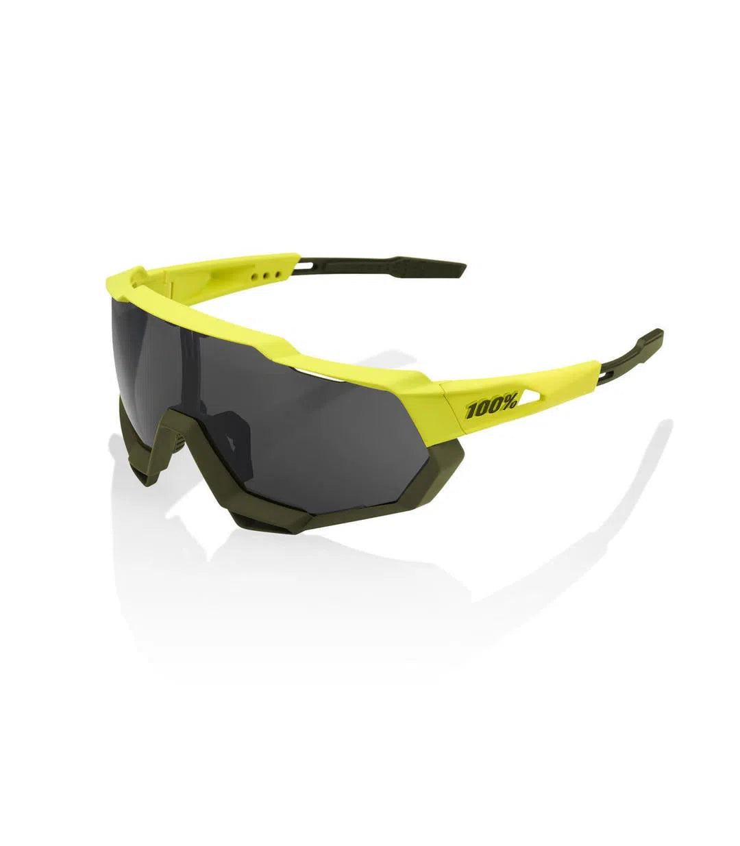 RIDE 100% Eyewear Speedtrap Soft Tact - Banana Black Mirror Lens-Eyewear-46881158