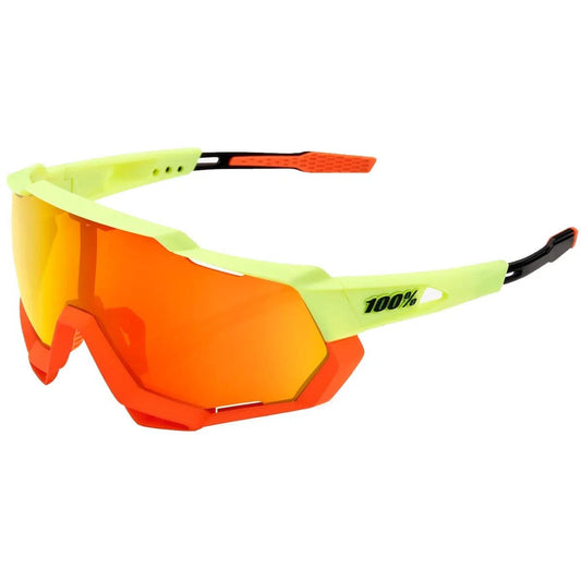 RIDE 100% Eyewear SPEEDTRAP - Soft Tact Oxyfire HiPER Red Multilayer Mirror Lens-Eyewear-841269176880