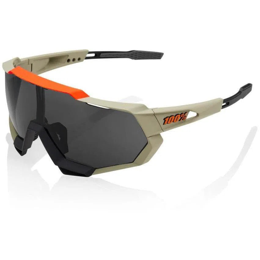 RIDE 100% Eyewear Speedtrap Soft Tact Quicksand Smoke Lens Default 100% 