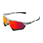 SCICON AEROCOMFORT XL FROZEN Sunglasses - MULTIMIRROR RED LENSES