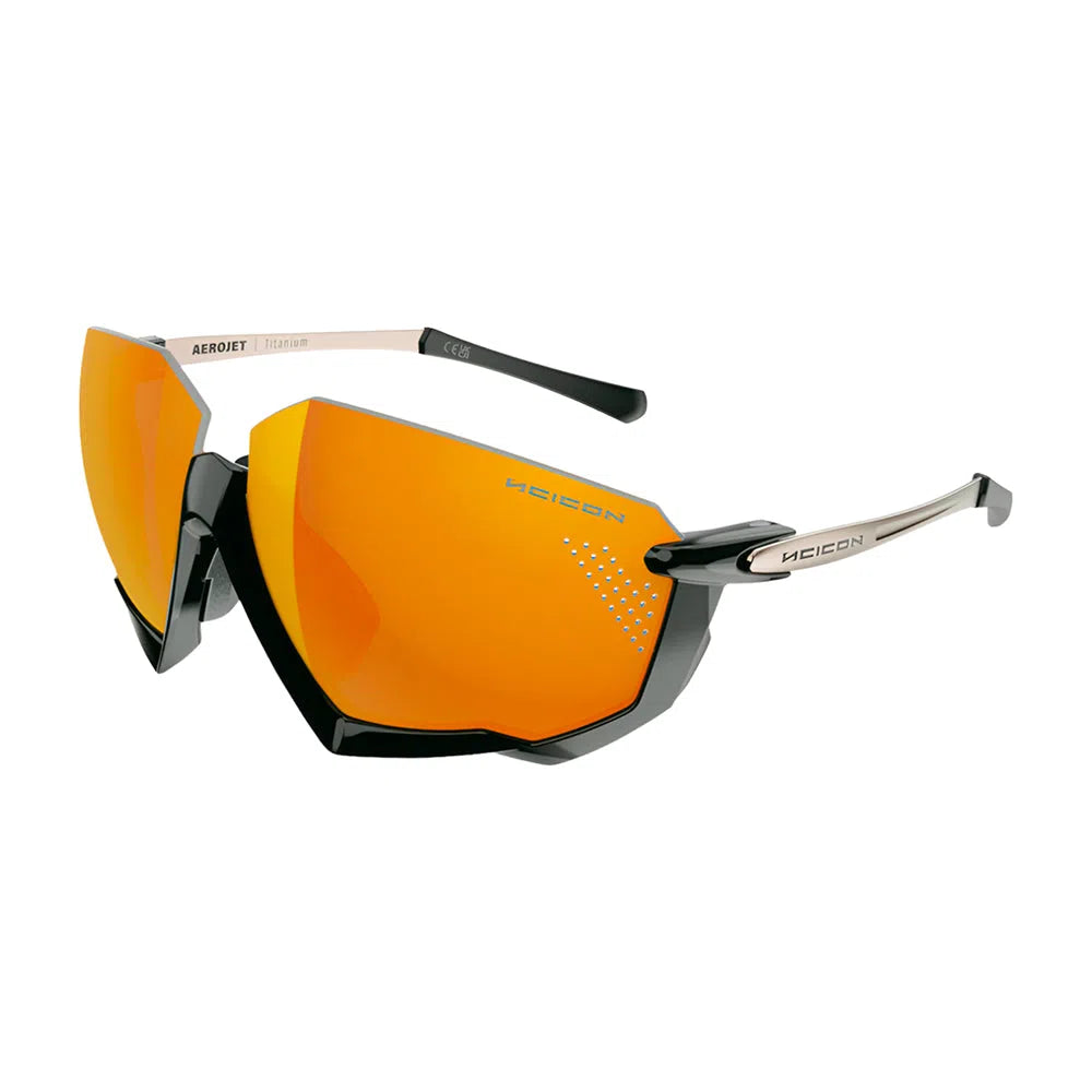 SCICON AEROJET TITANIUM METAL BLACK Sunglasses - MULTIMIRROR BRONZE LENSES