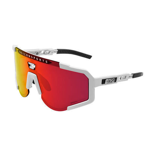 SCICON AEROSCOPE WHITE Sunglasses - MULTIMIRROR RED LENSES