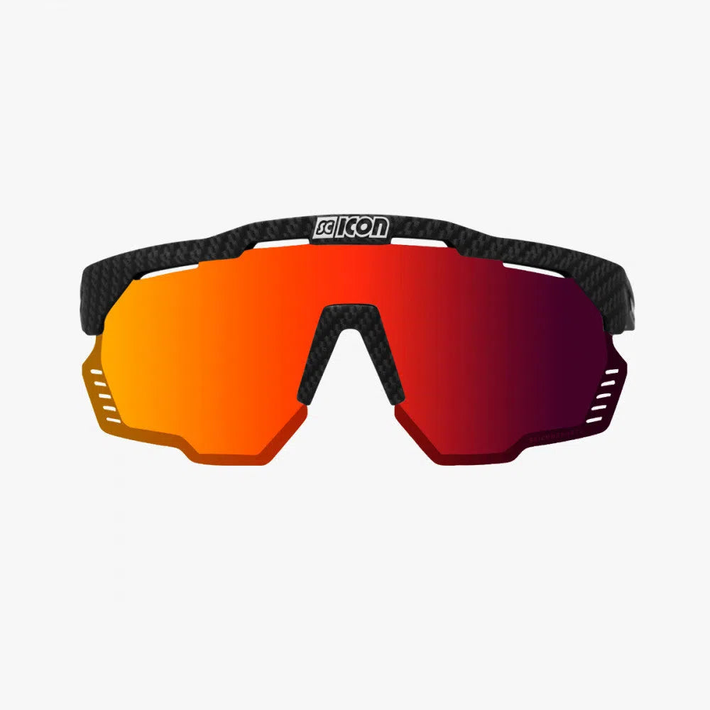 SCICON Aeroshade Kunken Eyewear - Carbon Matt/Multimirror Red-Eyewear-8023848106699