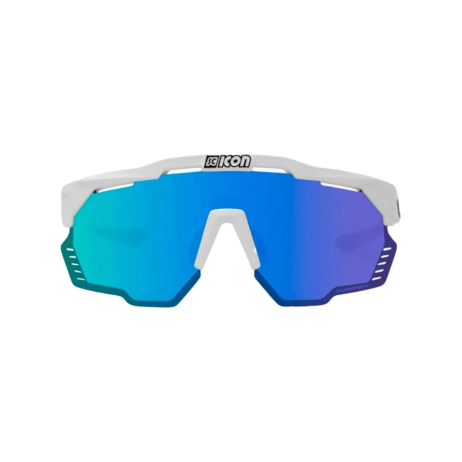 SCICON Aeroshade Kunken Monogram Eyewear - White Gloss/Multimirror Blue-Eyewear-8023848106637