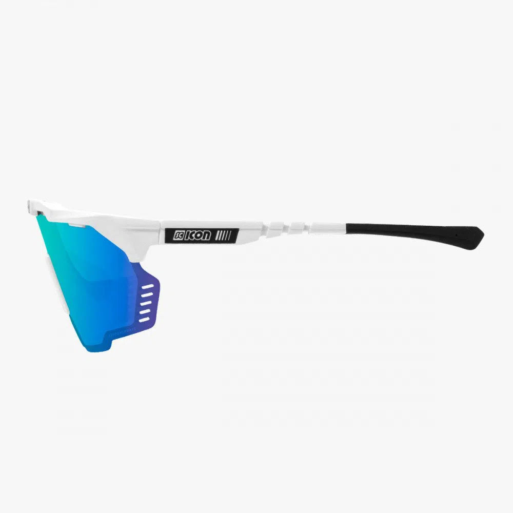 SCICON Aeroshade Kunken Monogram Eyewear - White Gloss/Multimirror Blue-Eyewear-8023848106637