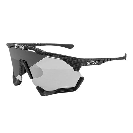 SCICON AEROSHADE XL CARBON MATT Sunglasses - PHOTOCHROMIC SILVER MIRROR LENS