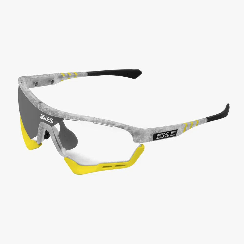 SCICON AEROTECH FROZEN WHITE Sunglasses - PHOTOCHROMIC SILVER MIRROR LENS