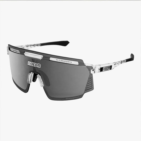 SCICON AEROWATT CRYSTAL GLOSS Sunglasses - MULTIMIRROR SILVER LENSES