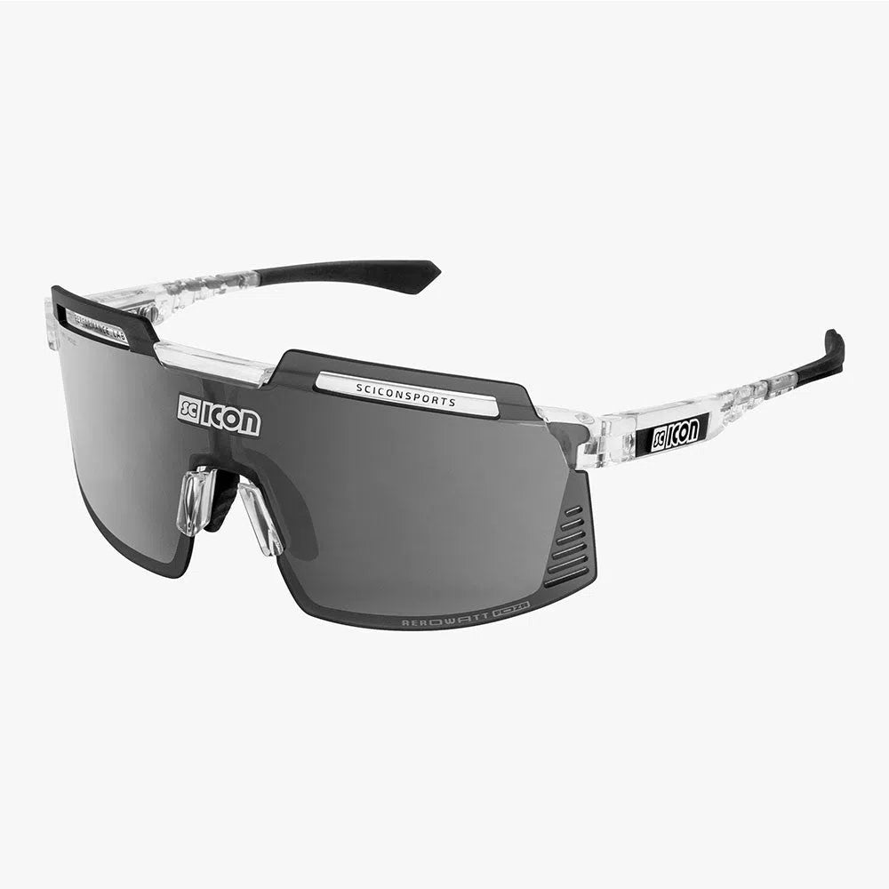 SCICON AEROWATT FOZA CRYSTAL GLOSS Sunglasses - MULTIMIRROR SILVER LENSES