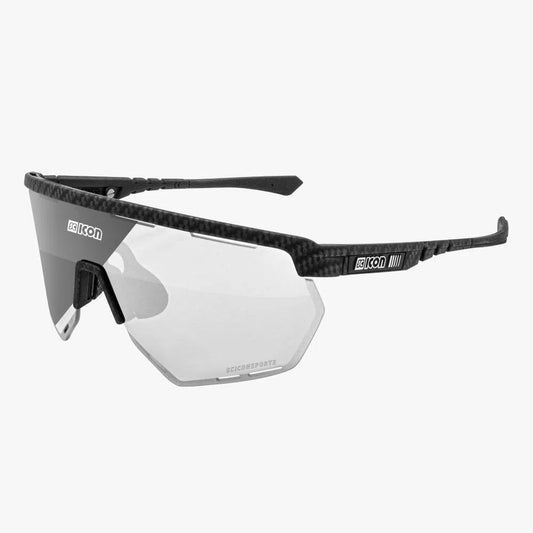 SCICON AEROWING CARBON MATT Sunglasses - PHOTOCHROMIC SILVER MIRROR LENS