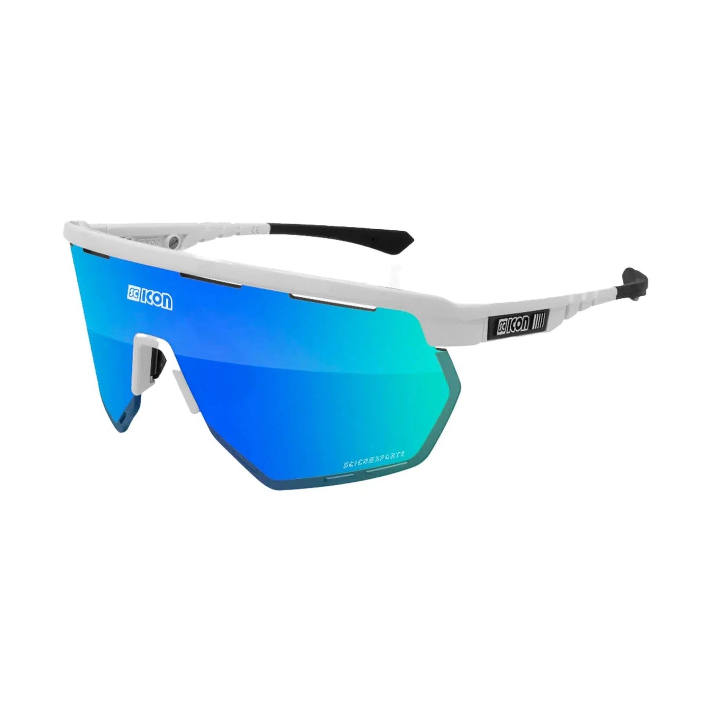 SCICON Aerowing Eyewear - White Gloss/Multimirror Blue-Eyewear-8023848088247