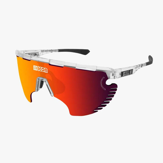 SCICON AEROWING LAMON CRYSTAL GLOSS Sunglasses - MULTIMIRROR RED LENSES