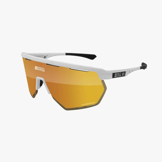 SCICON AEROWING WHITE GLOSS Sunglasses - MULTIMIRROR BRONZE LENSES