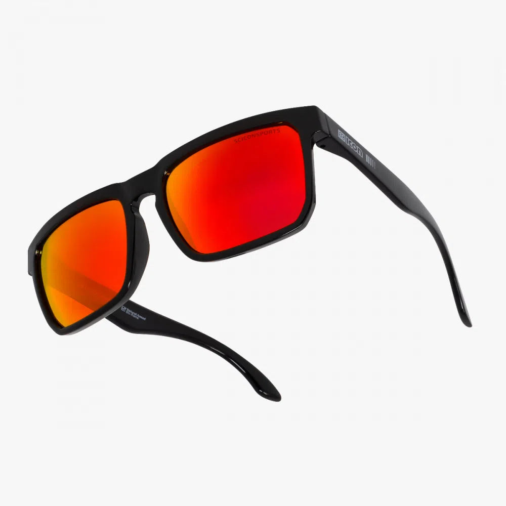 SCICON Gallio Eyewear - Black Gloss/Multimirror Red-Eyewear-8023848113055