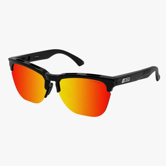 SCICON GRAVEL BLACK GLOSS Sunglasses - MULTIMIRROR RED LENSES