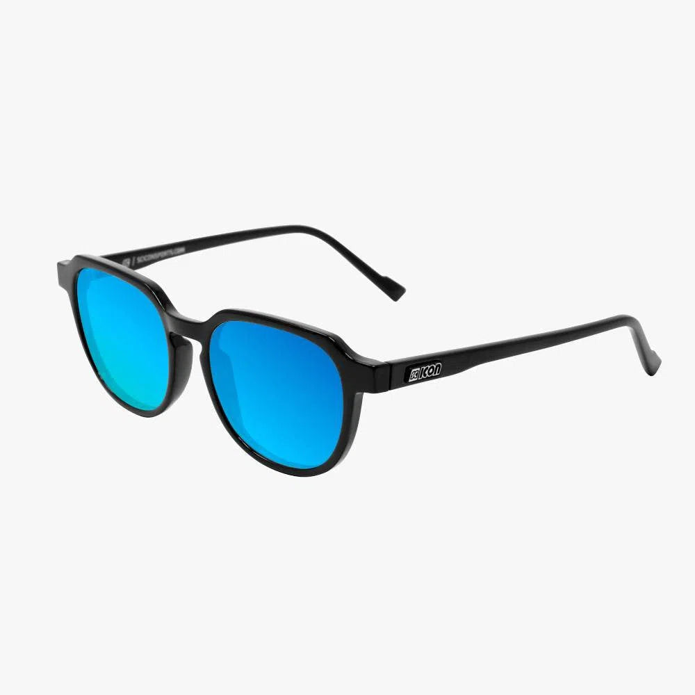 SCICON VERTEX BLACK GLOSS Sunglasses - BLUE MULTIMIRROR LENSES